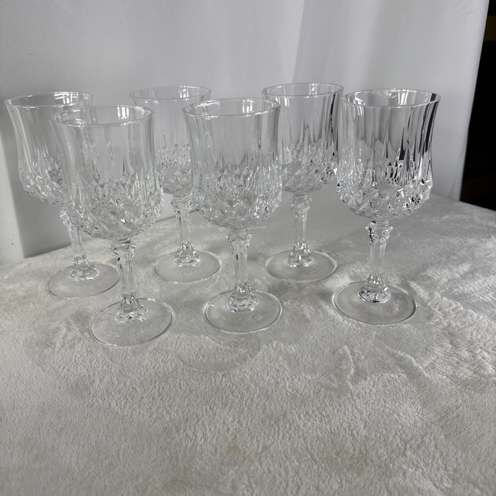 Wine Glass Longchamp Clear by Cristal D'Arques -Durand Set of 6